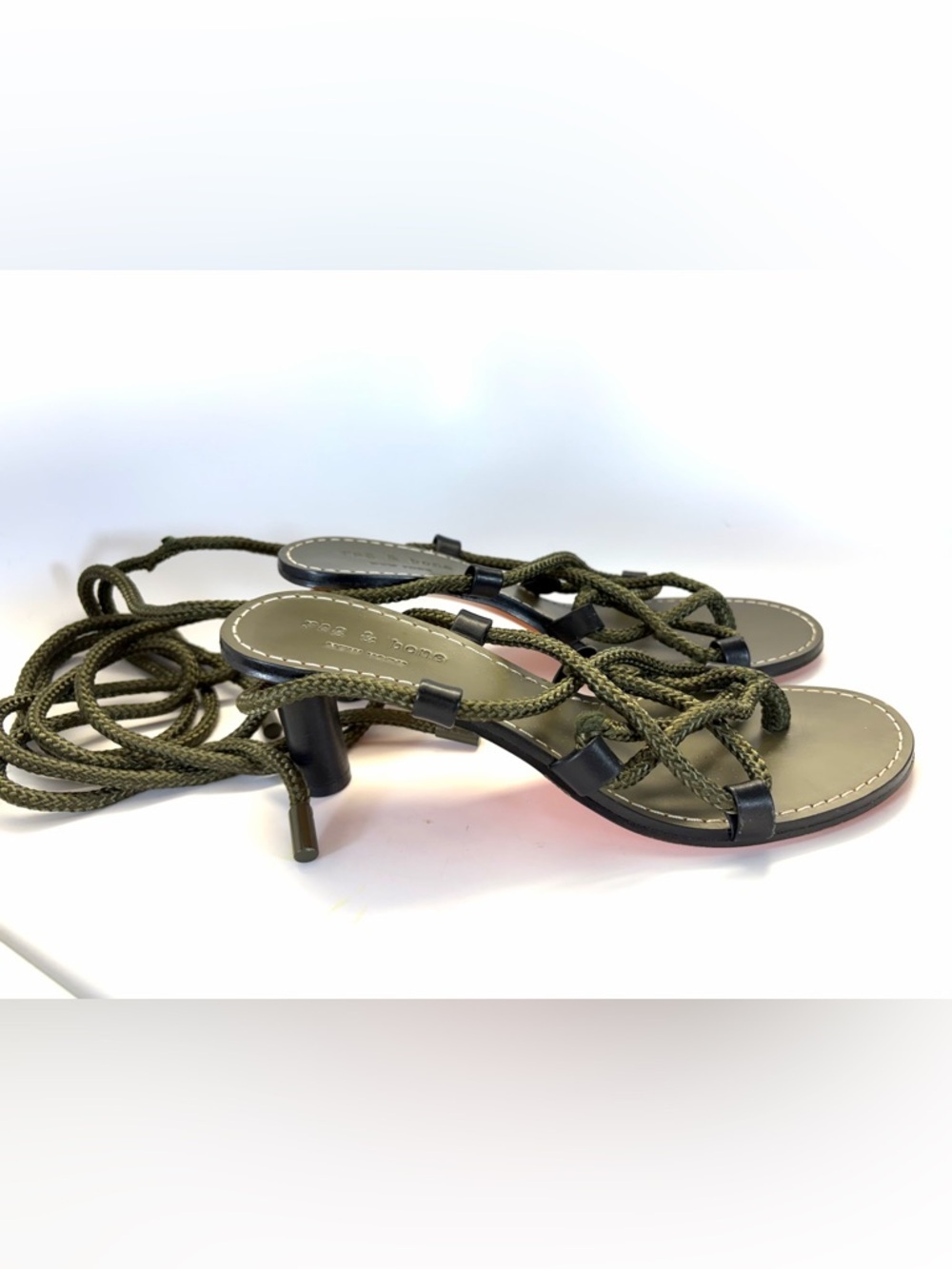 rag & bone Olive Braided Lace-Up Heel Sandals